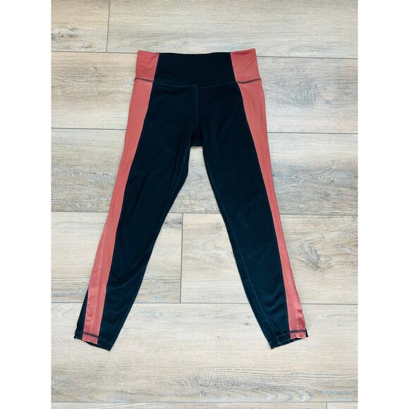 Athleta Salutation Colorblock Asym 7/8 Leggings Size Small Yoga Pants - Picture 1 of 9